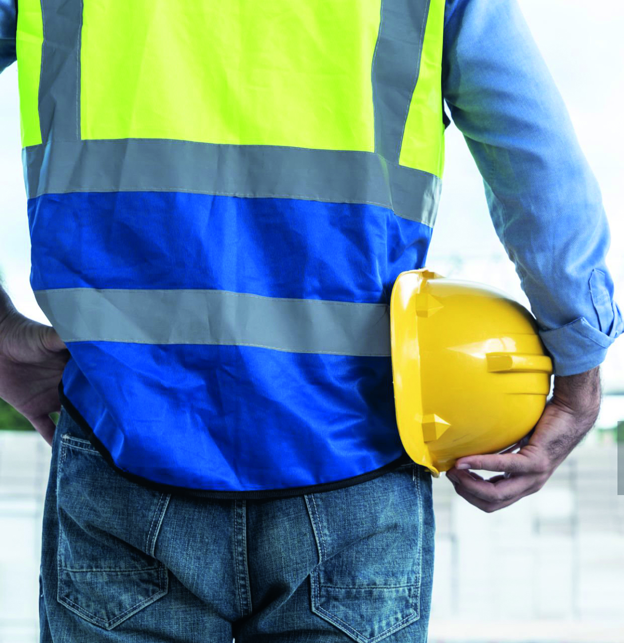 Engineer and hard hat at construction, CIvil engineer, Copy space.