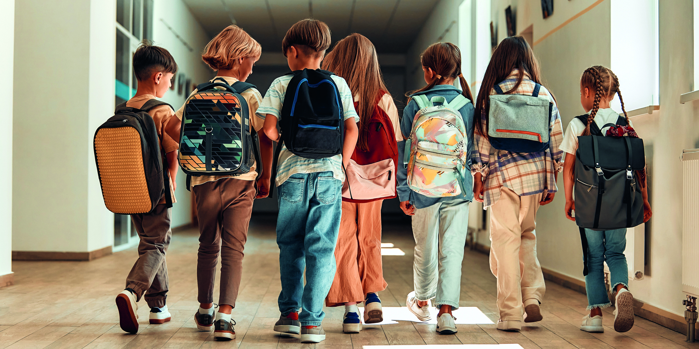 Children learning in a school classroom